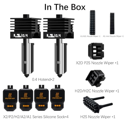2 Pack 0.4mm for Bambu Lab P2S X2D H2D H2S H2C A1 A1 Mini A2L Nozzle - size: 2PK 0.4mm