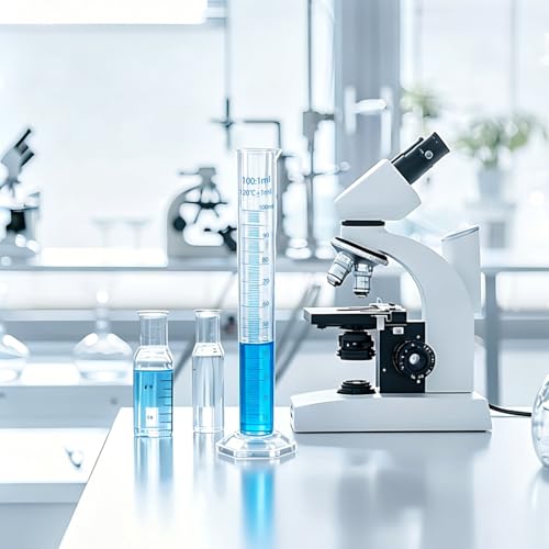Geesatis 10 Pcs Plastic Graduated Measuring Cylinder 100ml, Lab Supplies - size: 100ml, style: 10Pcs