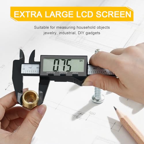 Sangabery Digital Caliper, 0-6 Inch Measuring Tool, Extra-Large LCD Screen