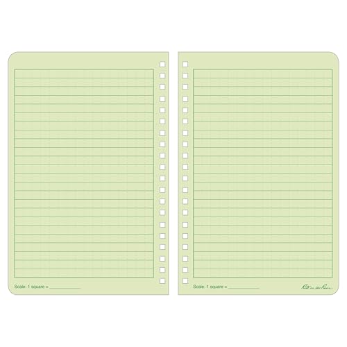 Rite in the Rain Weatherproof Side Spiral Kit: Tan CORDURA® Fabric Cover, 4.625" x 7" Green Notebook, and Weatherproof Pen (No. 973-KIT) - color: Green Notebook Kit