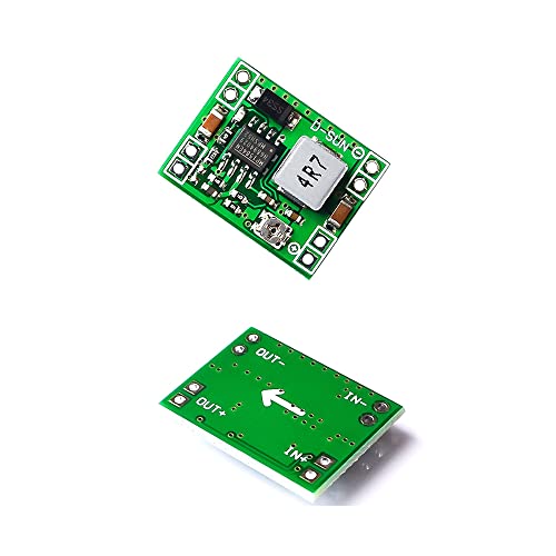 Generic Mini MP1584EN DC-DC Buck Converter Adjustable Power Supply Module 24V to 12V 9V 5V 3.3V (5 Pack) - Green - Micro USB Connector - style: Adjustable (0.8-20V)