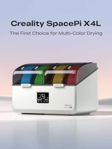 Creality Space Pi X4L Filament Dryer Box, Dual Independent Chambers, 4 Spool Capacity, 75°C High-Temp Drying, Smart Energy-Saving Mode,3D Printer Filament Dehydrator for PLA, PETG, ABS, TPU, PA, Nylon - size: SPX4 Lite
