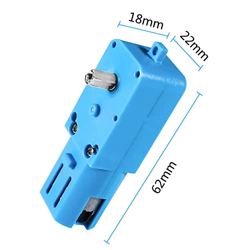 6PCS TT Gear Motor 1 : 90 Mini DC 6V Gear TT Motor with Metal Gears for Robot Smart Car DIY RC Toys Electric Motor Gearbox Blue