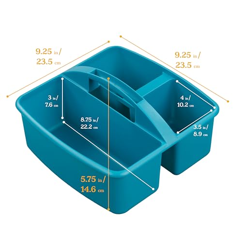ECR4Kids 3-Compartment Small Storage Caddy Organizer, 6-Pack, Contemporary - color: Contemporary