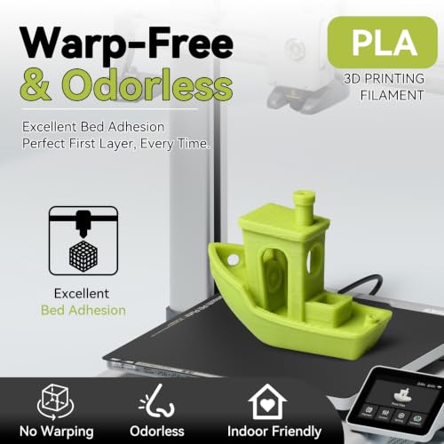 Kingroon PLA 3D Printer Filament, Dimensional Accuracy +/- 0.02 mm, 1 kg Spool(2.2lbs), 1.75 mm,Apple Green - color: 1kg Apple Green