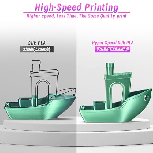 ERYONE Silk Filament PLA+ 1.75mm Shiny 3D Printer Filament, Multicolor PLA 2 in 1, 1kg (2.2LBS)/Spool, HS Silk Dual Color Emerald Green & Black - color: Silk Pla+ 2 in 1 Emerald Green Black