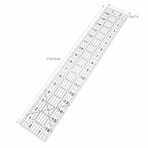 Quilting Ruler,Quilting Templates,Sewing Quilt Rulers,Acrylic Curved Corner Cutter,Precision Fabric Cutting Patchwork Tool for Quilting Sewing Craft DIY Projects,Transparent 3"x17" - color: Transparent