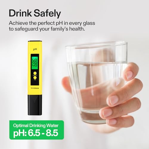 VIVOSUN Digital pH Meter 0.01 Accuracy Pen Tester for Water Hydroponics - color: Yellow