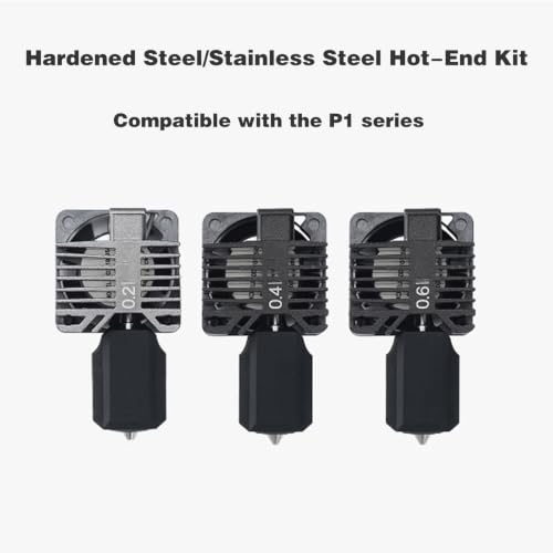 Hotend Complete Kit for Bambu Lab P1S P1P, 0.6mm Hardened Steel