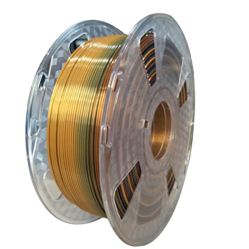 Shiny Silk PLA Fast Color Gradient Change Rainbow PLA Multicolored 3D Printer Filament 1.75mm 1KG 3D Printer Material Metallic Rainbow Filament CC3D - size: 1KG