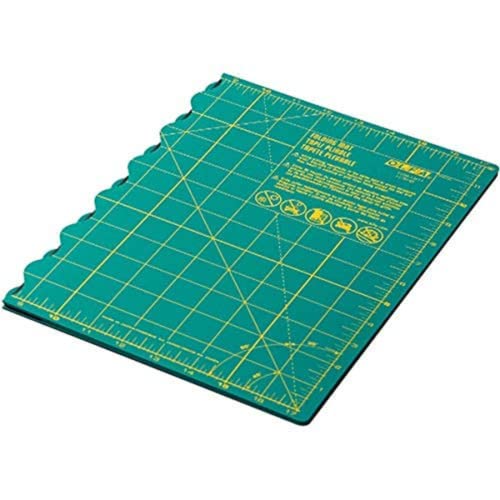OLFA 12x17" Folding Self-Healing Rotary Mat (FCM-12x17) - Triple-Layer - size: 17"L x 12"W