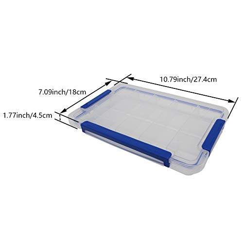 Utoolmart Tool Box, PP Compartment Storage Box,Organizer and Storage for Tools,Parts,Toys, Art,Translucent 10.8 x 7.1 x 1.8 inches 1 Pcs - size: G274