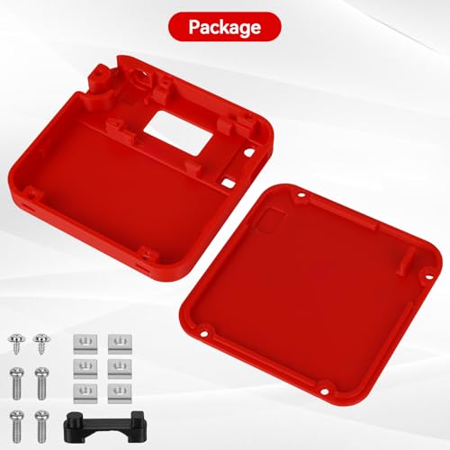 Heltec V3 Case for ESP32 LoRa V3 Development Board Custom Meshtastic Case with Antenna Port and Charging Slot (N32, Red) - color: Red