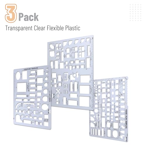 Mr. Pen- House Plan, 3 pcs, Interior Design and Furniture Templates - color: Clear, size: 3 pcs