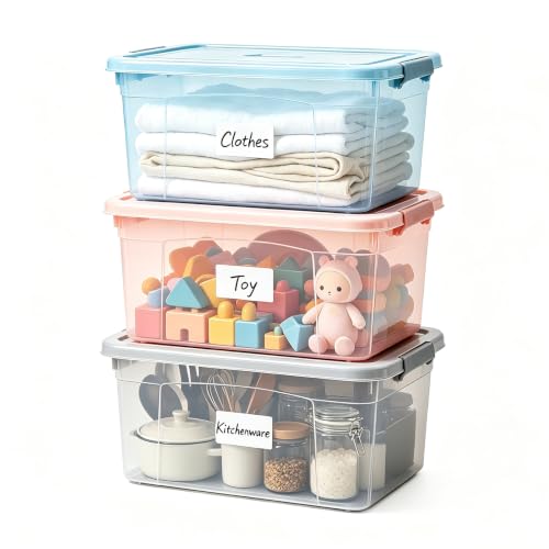 100 Pcs Large Labels for Storage Bins, 6 x 4 Inch Removable Labels