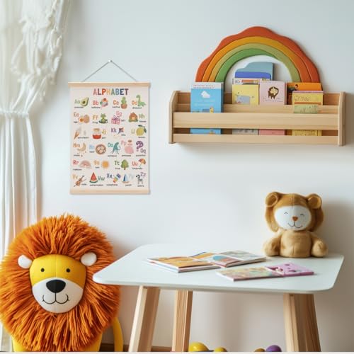 Alphabet Poster Hanger, Alphabet ABC Chart Nursery Decor Wall Decor - color: Multi 0033
