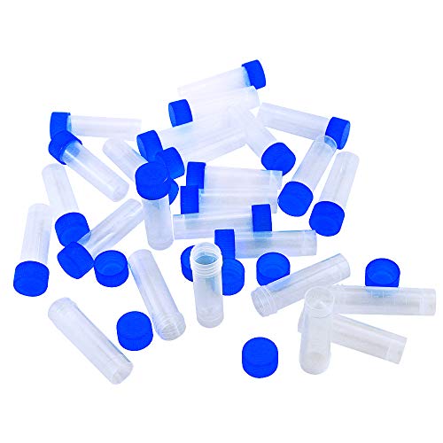 Twdrer 50 Pcs 5ml Plastic Graduated Vials - size: 5ml