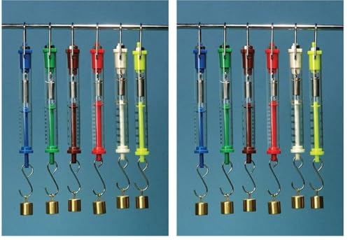 United Scientific Supplies SB5000-P Spring Scale, 100 g / 1N, 17.78" Length, Yellow (Pack of 2) - size: 1 Count (Pack of 2)