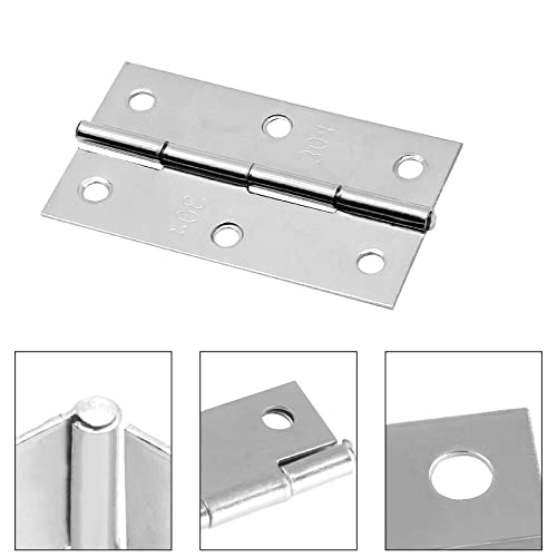 Piutouyar 6Pack 3 Inch Butt Hinge 304 Stainless Steel Mini Hinges - size: 3 Inch