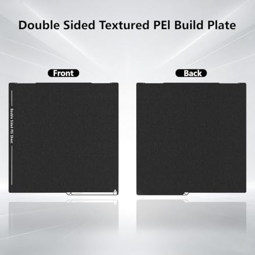 430x430mm Build Plate for Anycubic Kobra 3 Max, Double Side Black Textured PEI Sheet Flexible Spring Steel Plate Heated Bed Printing Platform for Kobra 3 Max 3D Printers - size: 430x430 mm