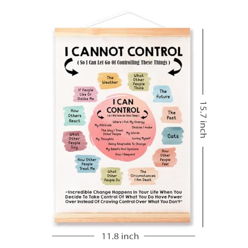 Ybqhd Mental Health Poster Hanger Frame, I Cannot Control and I Can Control - color: I Can Control