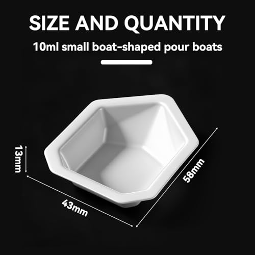 250 Pcs Weigh Boats, 10ml Small Disposable Plastic Scale Trays - size: 10 ml