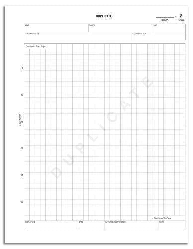 BookFactory Carbonless Physics Lab Notebook, 50 Sets, Wire-O - color: Physics, size: Carbonless - 50 pg