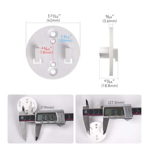 Rollerhouses Adapter Plate (1-Pack), White - Mounting Plates for Electric Blind Motor,Compatible with Rollease Skyline & R-Series Brackets - style: 2 Ribs for 38mm tube