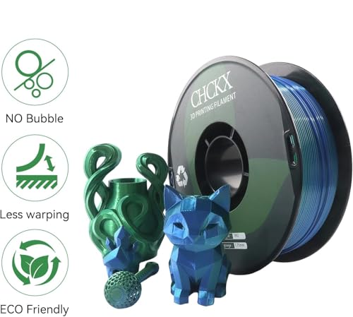 16 Pack PLA Filament Bundle, Silk Dual Color PLA Filament, 1.75mm, 1kg Spool (2.2lbs), Dimensional Accuracy +/- 0.02mm, 16 Different Dual Colors Gradient Filament for Most FDM 3D Printers - color: 16*1kg Silk Dual Different Colors