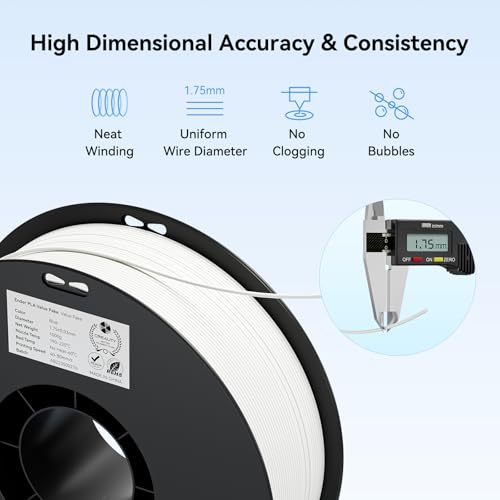 Creality PLA 3D Printer Filament, White & White, 2-Pack, 2KG Total - color: White*2 Pla, size: 2kg