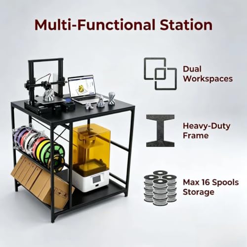 3D Printer Stand with Filament Storage, Heavy Duty 3D Printer Table