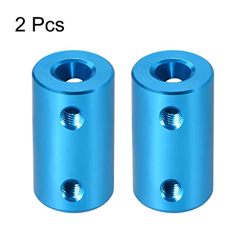 uxcell 6mm to 6mm Bore Rigid Coupling Set Screw L25XD14 Aluminum Alloy,Shaft Coupler Connector for 3D Printers, Motor Accessories,Blue,2pcs - color: Blue, size: 6mm to 6mm