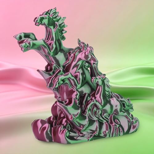 3DHoJor Silk PLA Filament 1.75mm Dual Color PLA 3D Printer Filament 2 in 1 Coextrusion 1KG Spool(2.2lbs) 3D Printing Filament Dimensional Accuracy +/- 0.03mm Fits for Most FDM 3D Printers-Green Pink - color: Green Pink