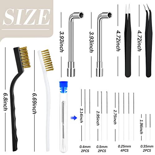 16 Pieces 3D Printer Nozzle Wrench Cleaning Kit, 6mm 7mm L-Shaped Wrench