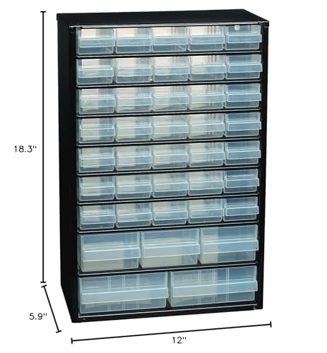 Raaco Steel Storage Cabinet, Tall 40-Drawer (C10-40) - size: Tall-40D