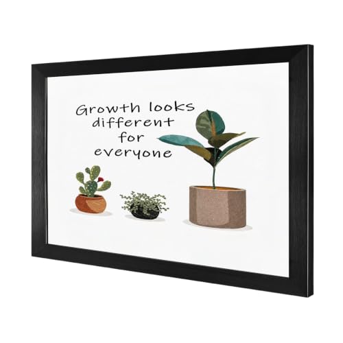 Unique Growth Canvas Wall Art Cactus Poster 24x36in Black Framed Flat - color: style 013, size: 24"L x 36"W