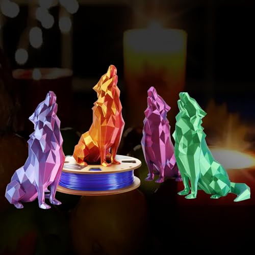 LOVOON PLA Filament Bundle, Silk PLA Filament 1.75mm, Dual Colors 200g x 4 - color: Dual Color Bundle, size: 0.8 kg