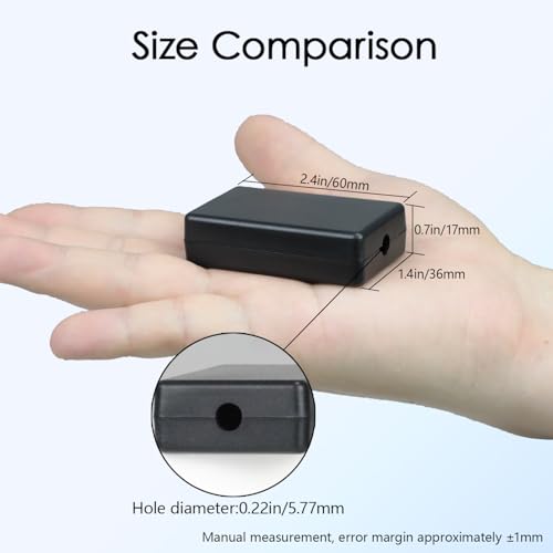 Project Box 8 Pieces Electrical Box Small Junction Box ABS Plastic Enclosure Power Electronic Case Black 2.36" x 1.42" x 0.67"(60 x 36 x 17mm) - color: Black, size: 2.36" x 1.42" x 0.67"