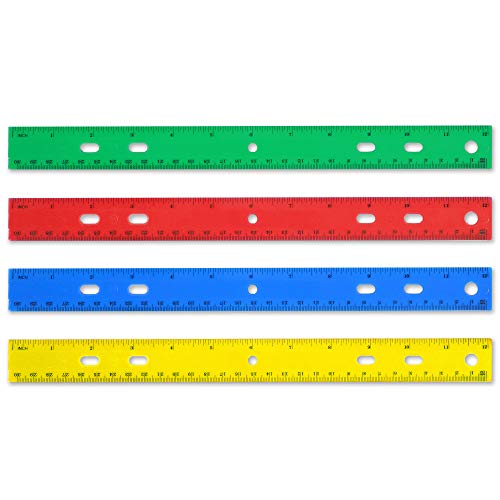 Trailmaker (100 Pack) 12 Inch Bulk Rulers for Classroom Students & Kids, Dual Sided Imperial (Inches) and Metric (CM/MM) Measuring Rulers, Bulk School Supplies for Preschool, Elementary