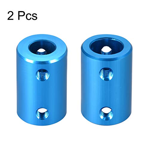 uxcell 8mm to 10mm Bore Rigid Coupling Set Screw L25XD16 Aluminum Alloy,Shaft Coupler Connector for 3D Printers, Motor Accessories,Blue,2pcs - color: Blue, size: 8mm to 10mm