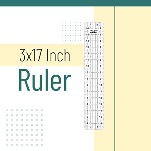 Mr. Pen- Sewing Ruler, 3 x17 Inch, Acrylic Quilting & Cutting Ruler, Non-Slip, Sewing Supplies