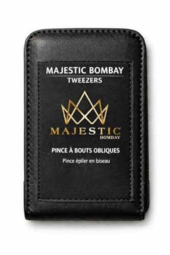 Majestic Bombay Precision Tweezers Set, Fine Point, Slant, Women and Men - color: Rose Gold