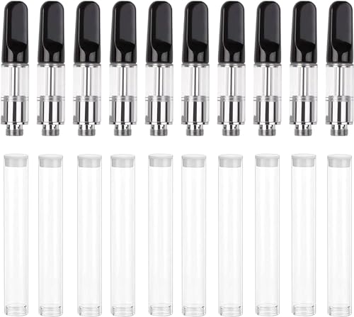 10pack 1ml Glass Test Tubes Small Clear Glass Test Tubes for Scientific Experiments(Black)