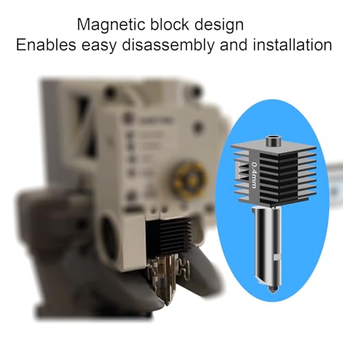 2 Pcs A1 Hotend 0.4mm, A1/A1 Mini Print Head Extruder Hotend Upgrade High-Temperature 0.4mm Hardened Steel Nozzle Replacement Compatible for Bambu Lab A1/A1 Mini Hotend Accessories, - style: A1 Mini/A1 Print Head Kit 0.4mm