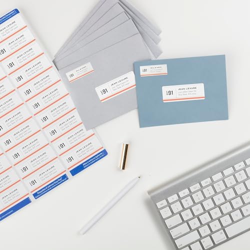 Avery Easy Peel Printable Address Labels, Sure Feed Technology, 1" x 2-5/8" Customizable Stickers, White, 7,500 Blank Mailing Labels, Great for Mailing, Shipping, and More (45160) - size: 1" x 2-5/8" (Pack of 1), style: 7,500 Labels