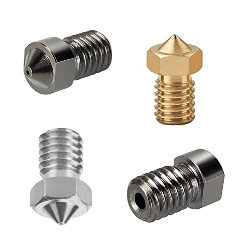 15PCS Nozzles Kit for Anycubic Koba, 3D Printer Parts 5PCS Hardened Steel + 5PCS Stainless Steel + 5PCS Brass 0.4mm Nozzles Kit for Mega S, Mega X, Kobra Neo, Kobra Go - style: Mega Brass+Harden Steel+Stainless steel - 0.4mm