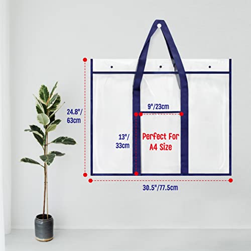 Bulletin Board Poster Art PVC Storage Pocket Chart with Accessories’ Pocket (30.5" x 24.8") - size: 30.5" x 24.8"