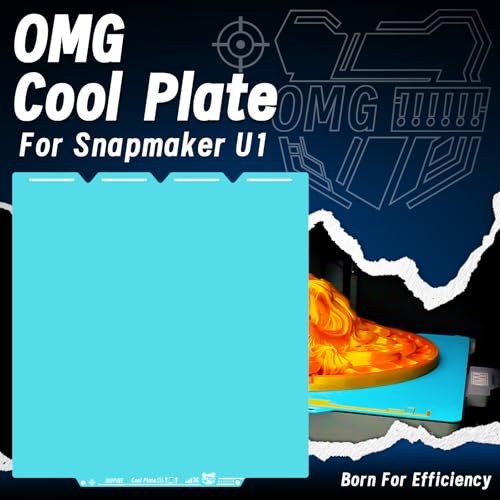 OMG Cool Plate for Snapmaker U1 Texture PEI Glacier Plate 270x270mm Double-Sided Printing Platform, Flexible and Detachable Heatingbed Made of Spring Steel for Snapmaker U1 3D Printer Parts - color: Cool Plate