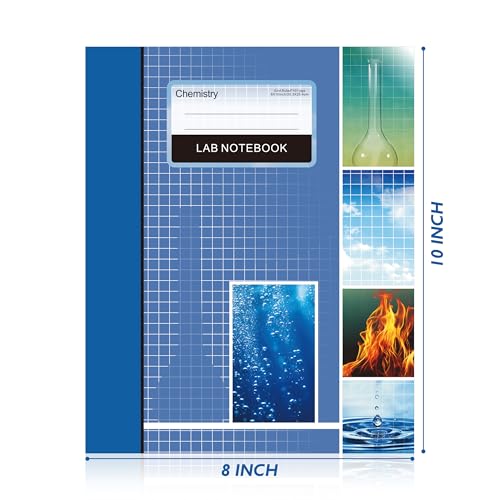 Yeplan Lab Notebook Chemistry Laboratory Notebook for Science Students and Researchers – 101 Pages, 8 x 10 Inch – Perfect Bound Composition Book for Scientific Experiments, and Research Documentation - size: 8x10 Inches