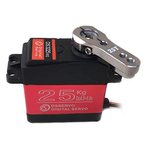 25KG Digital Servo Full Metal Gear High Torque Waterproof for RC Car Crawler Robot Control Angle 270° (Pack of 2) - size: 270 Degree (Pack of 2)